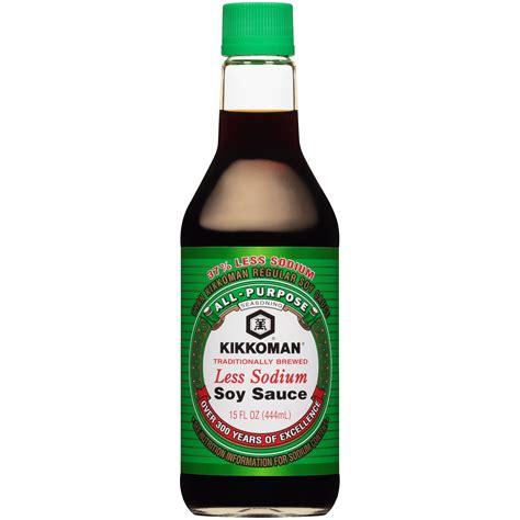 Kikkoman Less Sodium Soy Sauce, 15 oz - Walmart.com - Walmart.com