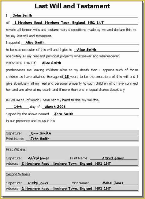 Free Living Will Template Of Last Will and Testament Template | Heritagechristiancollege