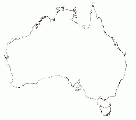 Australia Printable, Blank Maps, Outline Maps • Royalty Free Inside Blank Map Of Australia ...