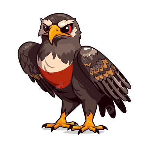 Hawk Clipart Character Design Flying Tawny Eagle Cartoon, 50% OFF