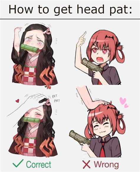 How to headpat demon girls | /r/Animemes | Headpat | Know Your Meme