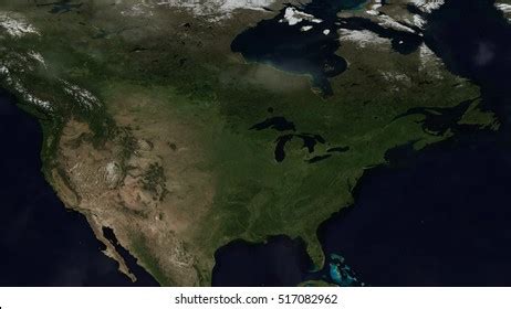 North American Day Map Space View Stock Illustration 517082962 | Shutterstock