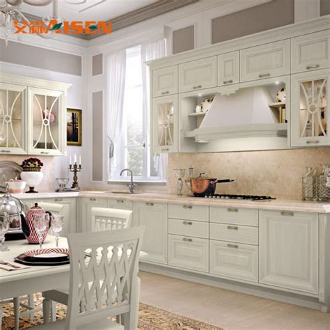 China 2018 Modern Antique French Style Solid Wood Kitchen Cabinets - China Solid Wood Kitchen ...