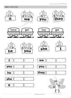 Verb have got worksheets | English grammar printables for kids