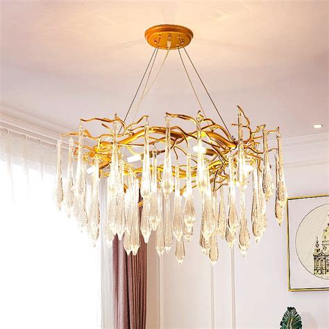 Yadra Raindrop Crystal Chandelier Light | Light Atelier