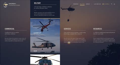 Sikorsky Site Redesign Proposal on Behance