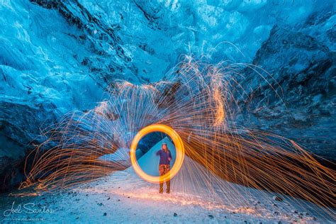 Fire and Ice, Vatnajökull, Iceland. by Joel Santos | Iceland, Ice cave, Ice cave iceland