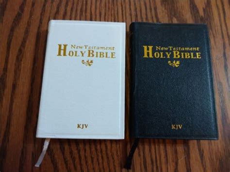 KJV Pocket New Testament Bible NEW 4.5" x 3" White only left | eBay