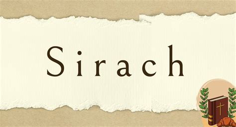 Sirach Archives - A Bible A Day