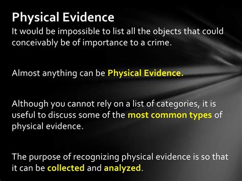 PPT - Physical Evidence PowerPoint Presentation, free download - ID:3143589