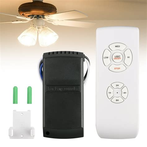 TSV Universal Ceiling Fan Light Remote Control and Receiver Complete Replace Kit White - Walmart ...