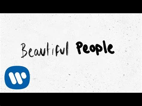 Ed Sheeran - Beautiful People, chords, lyrics, video