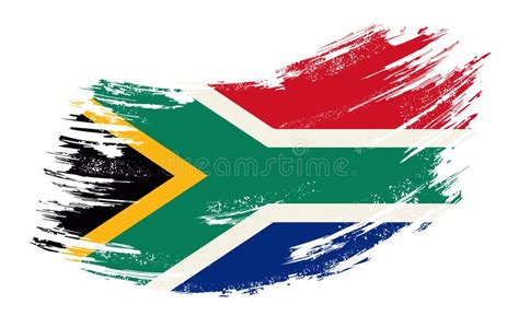 South African Flag Grunge Brush Background. Vector Illustration. Stock ...