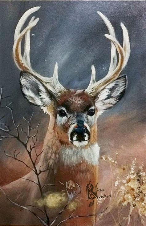 Whitetail Buck by Kuvari.deviantart.com on @DeviantArt | Animal paintings, Animal paintings ...