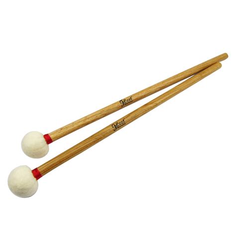 FLEET 1 Pair Soft Head Wood Core Timpani Mallets Oak Handle Precussion ...