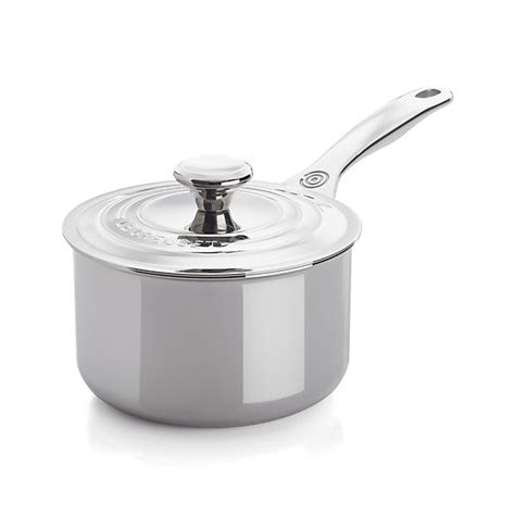 Le Creuset ® Signature 2 qt. Stainless Steel Saucepan with Lid | Crate ...