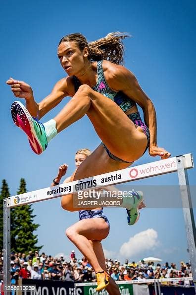 US Anna Hall pictured in action during the 100m hurdles race of the... News Photo - Getty Images