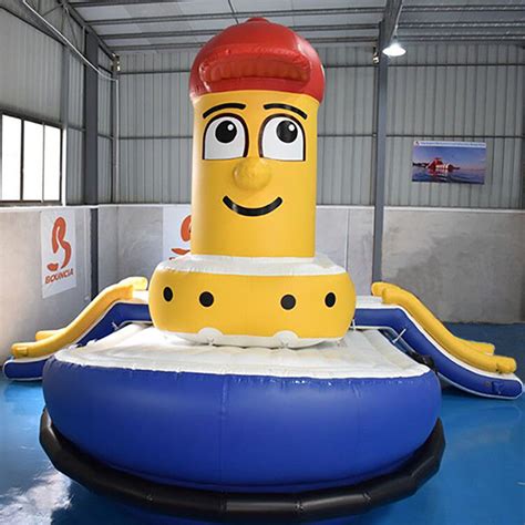 Heat Resistant Swimming Pool Tug Boat Inflatable Water Sports
