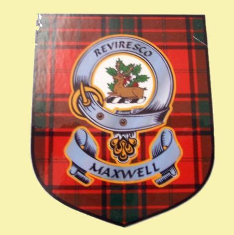 Maxwell Clan Tartan Clan Maxwell Badge Shield Decal Sticker Set of 3 ...