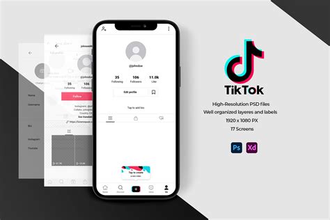 Tik Tok Mockup Template | Photoshop Templates ~ Creative Market