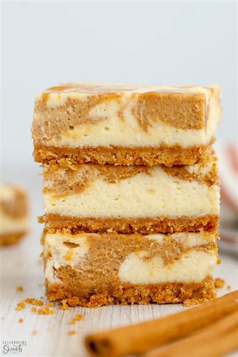 Pumpkin Cheesecake Bars - Celebrating Sweets