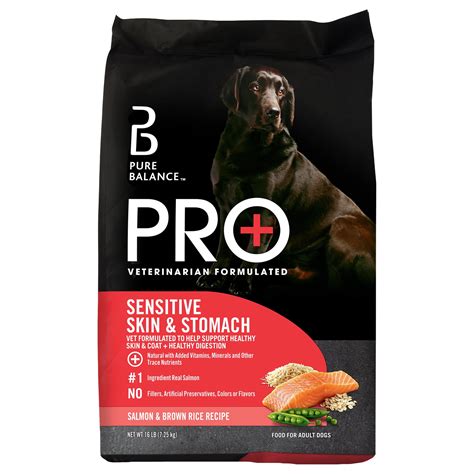 Pure Balance Pro+ Sensitive Skin and Stomach Dog Food, Salmon & Brown ...