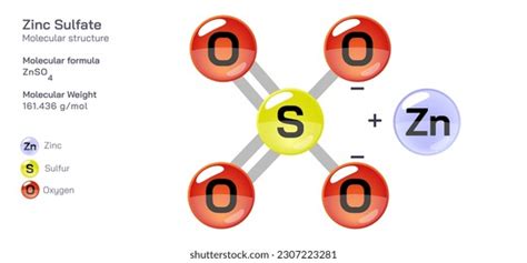 Zinc Sulfate Molecular Structure Formula Periodic Stock Vector (Royalty ...