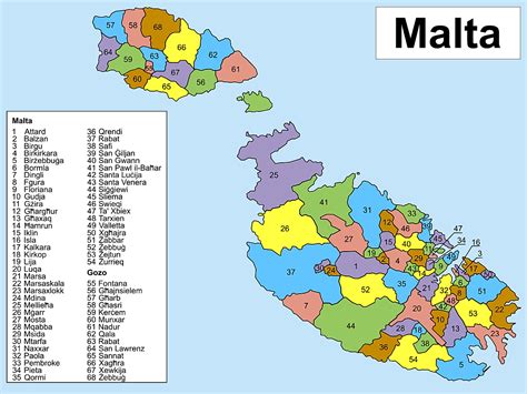 Printable Map Of Malta