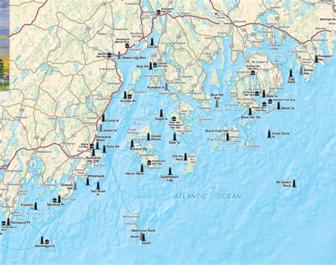 Printable Map Of Maine Lighthouses - Printable Maps