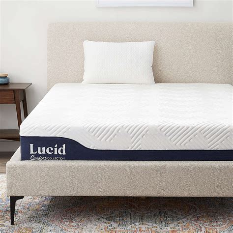 Lucid Comfort Collection 10-inch Memory Foam Hybrid Mattress Queen ...