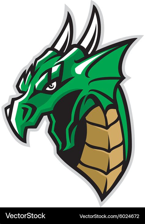 Green Dragon Head Logo Dragons Head Symbol Vector Premium Download