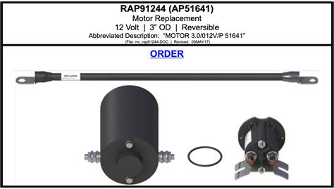 HWH Pump Motor RAP51641 - Northwest RV Supply