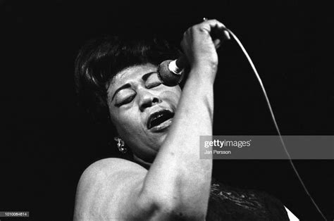 American jazz singer Ella Fitzgerald performing in Hamburg Germany ...