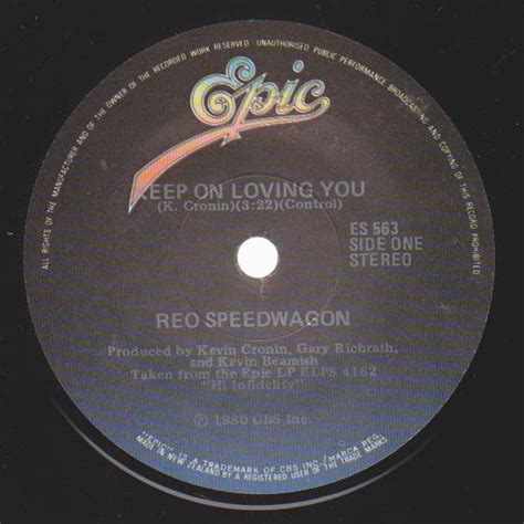 REO Speedwagon – Keep On Loving You (1980, Vinyl) - Discogs