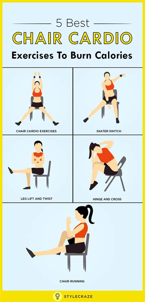 5 Best Chair Cardio Exercises To Burn Calories | Exercise, Burn ...