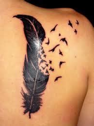 cool tattoo: Bird Silhouette Tattoo Designs