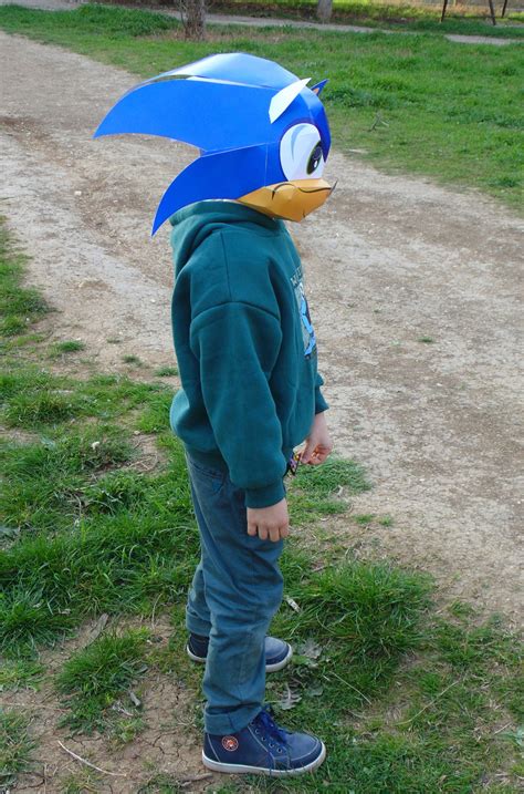 Sonic Mask Sonic Costume Sonic Paper Mask Sonic the - Etsy