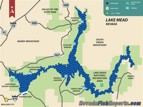 Lake Mead - Fish Reports & Map