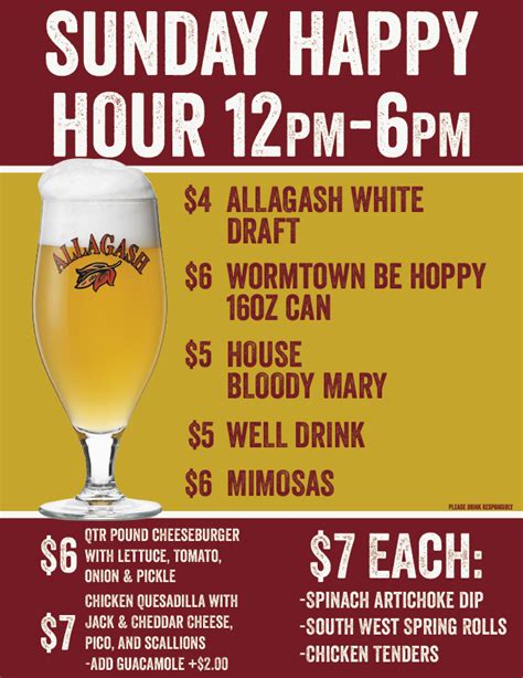 Sunday Happy Hour - Yarde Tavern - 50 Beers on Tap Great Food - 1658 King St, Enfield, CT