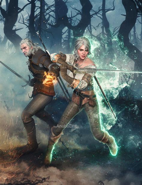 Commission: Geralt and Ciri by AnubisDHL on DeviantArt