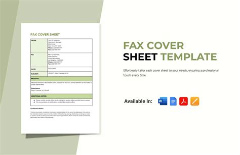 Fax Cover Sheet Template in Word - FREE Download | Template.net