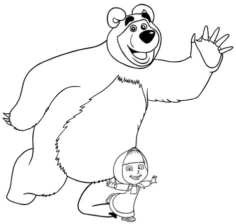 Masha And The Bear Coloring Pages at GetColorings.com | Free printable colorings pages to print ...