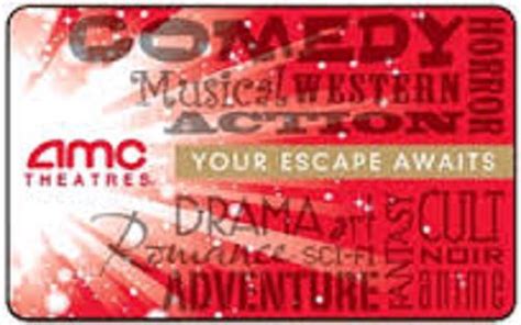 AMC Theatres $100 Gift Card Discount 100 Movie and dinner