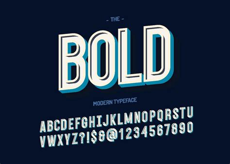 Vector bold modern font 7656996 Vector Art at Vecteezy