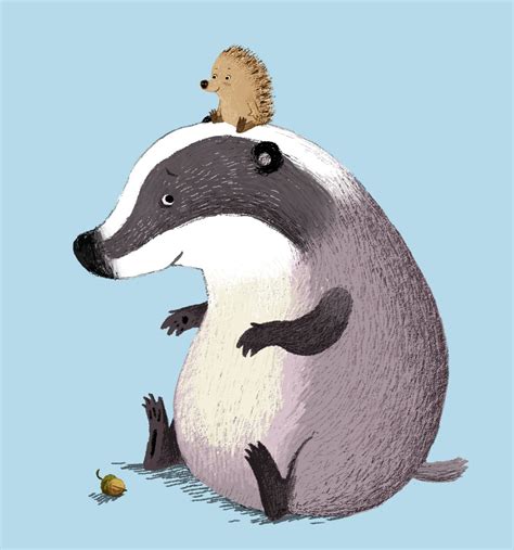 Pin by ALLYN HOWARD on Illustration :) | Badger illustration, Cute animal illustration, Animal ...