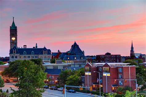 Downtown Lowell Massachusetts Stock Photo - Download Image Now - iStock
