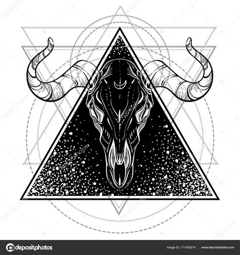 28+ Geometric Bull Skull Tattoo - SccottEldon