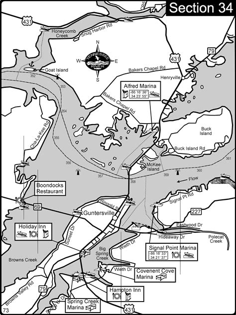 Guntersville AL Tennessee River-Lake Guntersville Map - Guntersville al • mappery