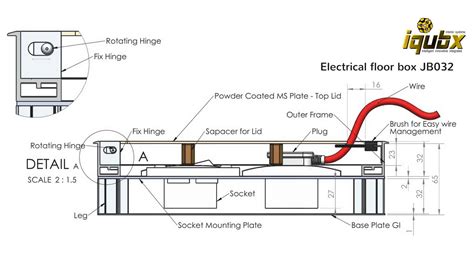 Electrical floor box, Aluminium recessed floor box outlet with sockets