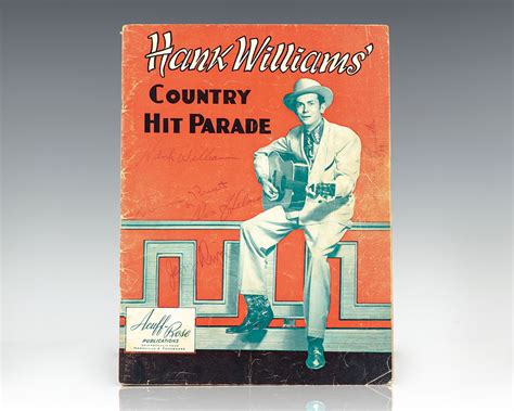 Hank Williams' Country Hit Parade Original Songbook Signed. by Williams ...